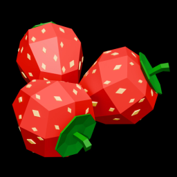 Three Strawberries