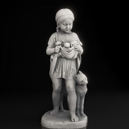 girl with cats