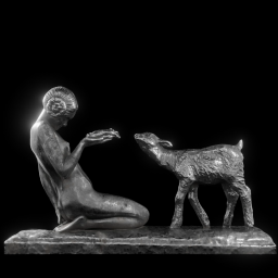 young girl with goat sl