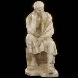 seated philosopher marble
