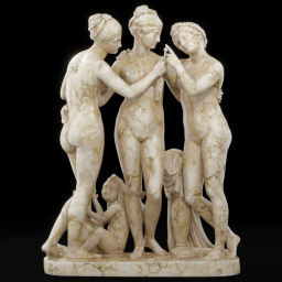Cupids Arrow and Cupid with the Lyre marble