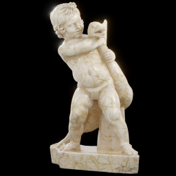 Child with goose marble