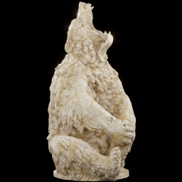 seated bear marble