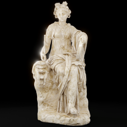 Seated Muse Thalia marble
