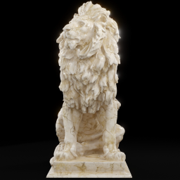 Lion at the entrance in Vienna marble