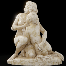 bathing girls marble