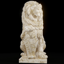 Lion sculpture marble