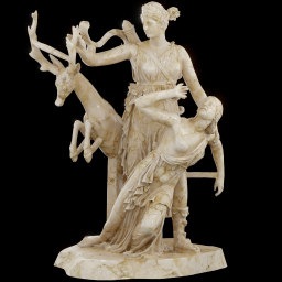 Artemis and Iphigeneia marble