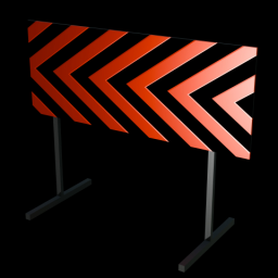 Warning Arrow Sign Orange
