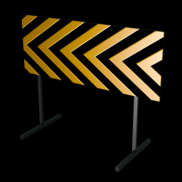 Warning Arrow Sign Yellow