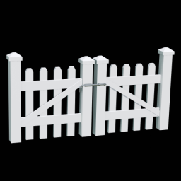 White Fence Gate