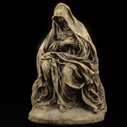 Seated Virgin Mary Mater dolorosa wax