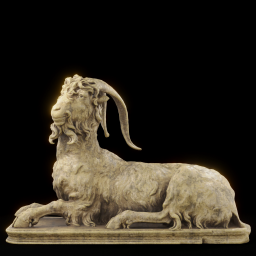 Statue of Resting Goat wax
