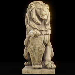 Lion sculpture wax