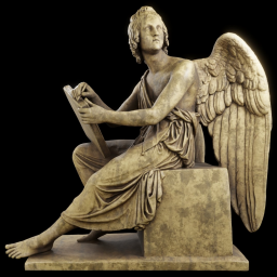 Angel with book wax