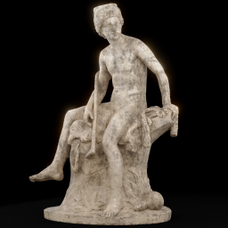 shepherd sitting on a rock ersn