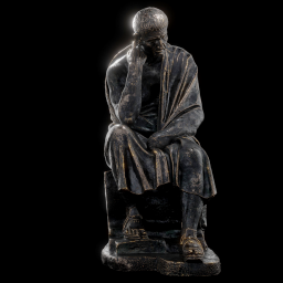 Statue of a seated philosopher chic
