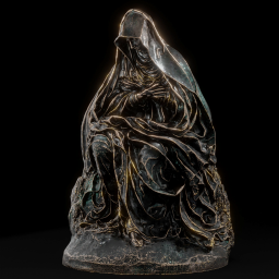 Seated Virgin Mary, Mater dolorosa chic
