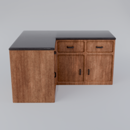 Corner Cabinet - Dark Wood