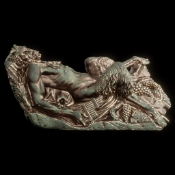 Reclining Pan bronze