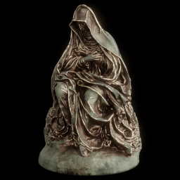 Seated Virgin Mary, Mater dolorosa bronze