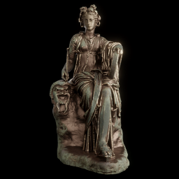 Seated Muse, Thalia bronze