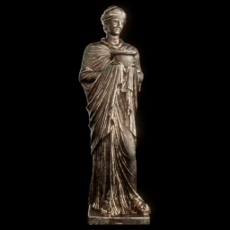 statue of priestess or muse bronze