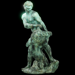 aic samson and the lion patina