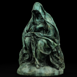 Seated Virgin Mary Mater dolorosa patina