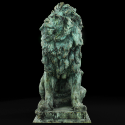 Lion at the entrance in Vienna patina