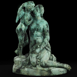 Venus Kissing Cupid patina