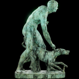 The Hunter And His Dog patina