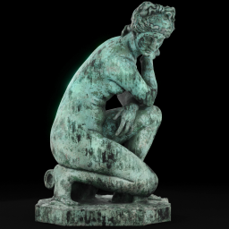 crouching venus patina