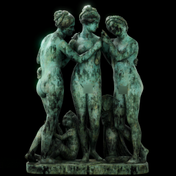 Cupids Arrow and Cupid with the Lyre patina