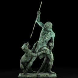 panther and man patina