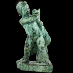 Child with goose patina