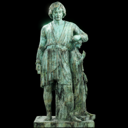 bertel with the goddess of hope patina