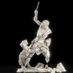 panther and man damaged