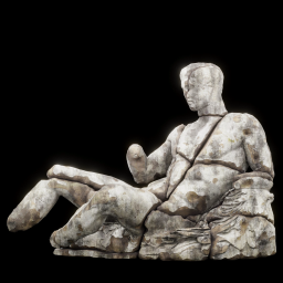 Seated Man Dionysus damaged