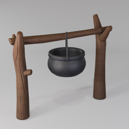 Cooking Logs and Pot