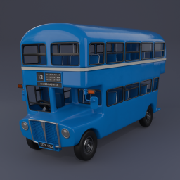 Double-Decker Bus - Blue