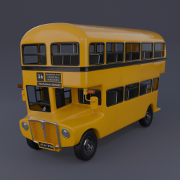 Double-Decker Bus - Yellow