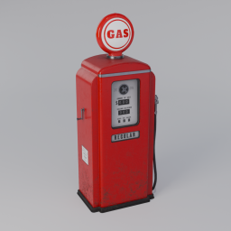 Vintage Gas Pump - Red