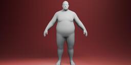 RealisticFatMaleBaseMesh