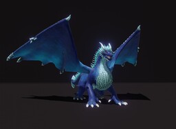 Realistic Blue Dragon — Animated