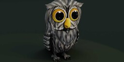Cartoon Grey Owl — Animated