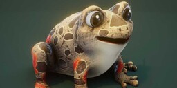 Cartoon Red-legged Frog - Animated
