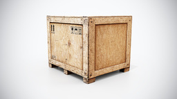 003 - Light Wood Industrial Shipping Crate