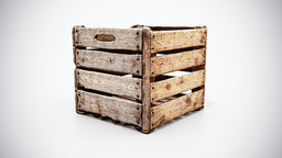 010 - Tall Open Wooden Produce Crate