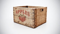 012 - Apples Wooden Produce Crate